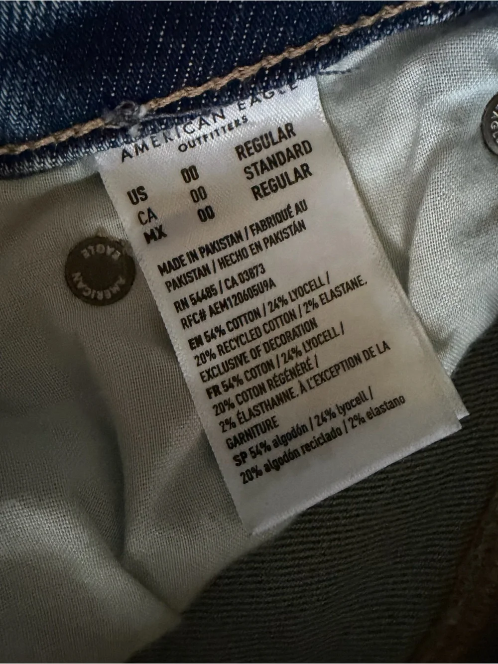 AE Super High Rise Ankle Straight Stretch Jeans NWOT - Picture 5 of 7